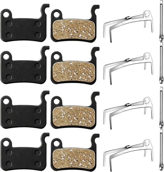 4 paar remblokken fiets compatibel met Shimano Deore XT XTR LX SLX Saint Hone Alfine M535 M595 M596 M665 M765 M775 M776 M800 M965 M966 M975 fiets remblokken