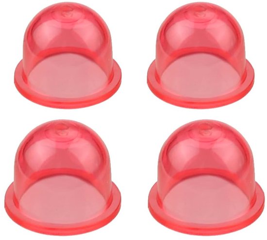 4-Pack Carburateur-primerballen - Universele benzine-primerballen - Carburateur-oliedoppen - Geschikt voor grasmaaiers, bladblazers, trimmers, grasmaaiers, heggenscharen, kettingzagen - 2,2 * 1,9 * 1,6 cm van Onbekend.