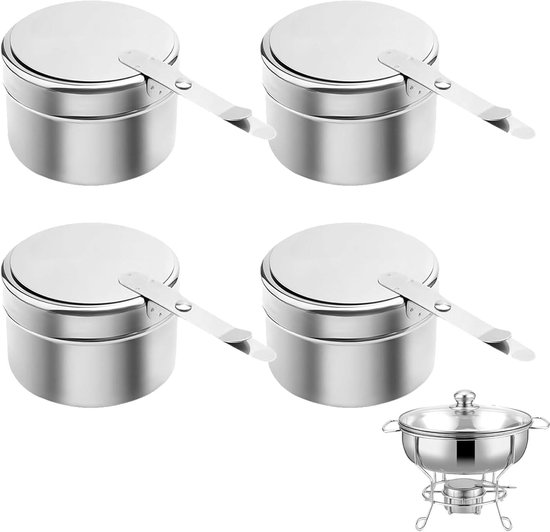 4 Pack Fire Pasta Holders - Fondue Burner - Fire Paste voor Warming Containers - Fondue - Hot Pot - Dry Pot - Buffet - Outdoor - Camping - Hiking van Merkloos	