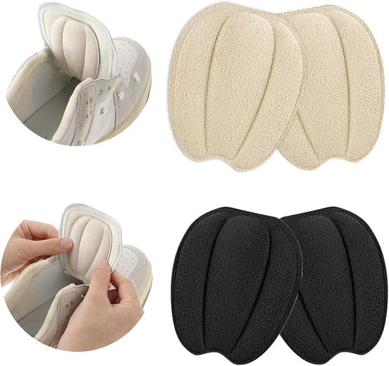 4 Pcs Heel Pads - Tongue Pads voor Te Grote Schoenen - Size Reduction - Non Sliding Tongue Pillow Insert voor Losse Schoenen - Mannen Vrouwen van Merkloos	