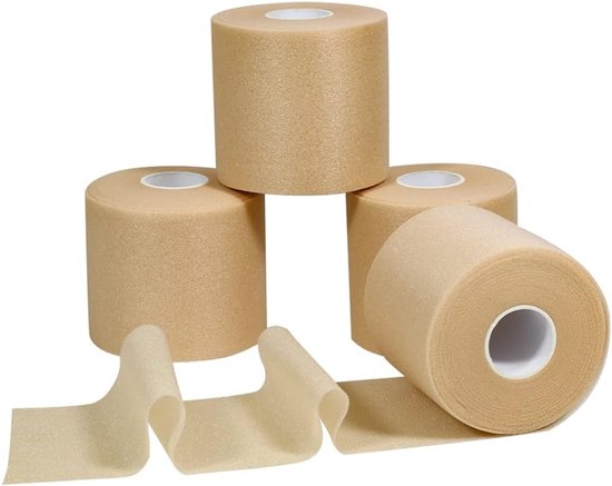 4 Rolls Athletic Tape Foam Underwrap Bandage 7cm x 27m - Foam Pre-Wrap Sports Tape voor Ankle - Wrist - Hand - Elbow - Knie - Prevent Skin Injuries - Glue Residues van MUELLER