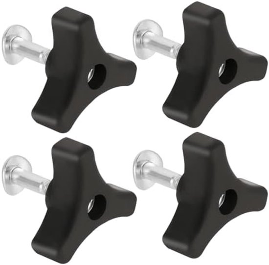4 sets grasmaaier handvat bouten, driehoek handvat knop moer schroef bout driehoek handvat knop moer schroef bout grasmaaiers handvat vleugelmoer en bout voor grasmaaier en andere grasmaaier van Merkloos	