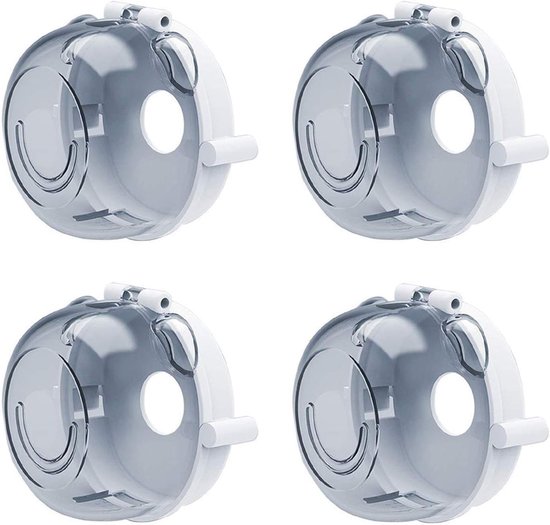 4 stks Kachel Knop Covers, Baby Proof Kids Veiligheid Oven Gas Grote Universele Ontwerp Kachel Knop Cap Bescherming Sloten Huisdier Proofing voor Kind Schakelaar Peuter Keuken Baby Proof, Transparant