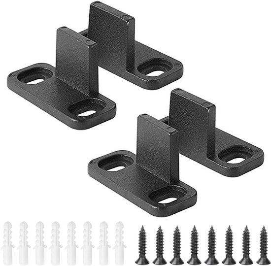 4 stukken sliding door fittings - vloergids - sliding door - fittings met schroeven en expansiebuis voor barn doors van Merkloos	