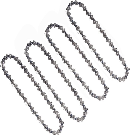 4 stuks 6 inch 1/4 inch kettingzaagkettingen compatibel met 6 inch snoerloze elektrische mini-kettingzagen 37 aandrijfschakels 15 cm