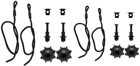 4 stuks -accessoires-auto onderdelen-bevestigingsband-bevestigingsband go pro-auto hoedenplank klem clip- Zwart - met gespen