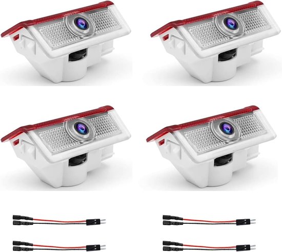 4 stuks autodeur LED-licht logo projector - deurverlichting logo instapverlichting - auto ondergrondverlichting deurprojectoren voor ABCE Class GLA GLC GLE W176 W177 W246 W205 W212 W213 W166 W167 X235 van Merkloos	