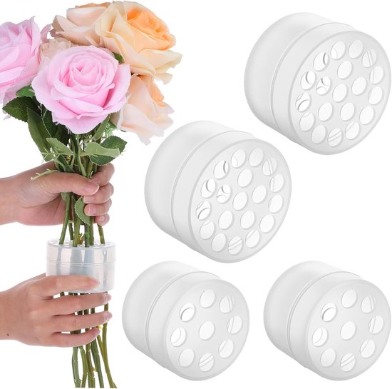 4 stuks bloemenhouders - bloemsteelhouder twister spiraalvormige - Ikebana steelhouder - DIY boeket twister - bloemstuk houder - ronde bloemen fixatiegereedschap van Merkloos	