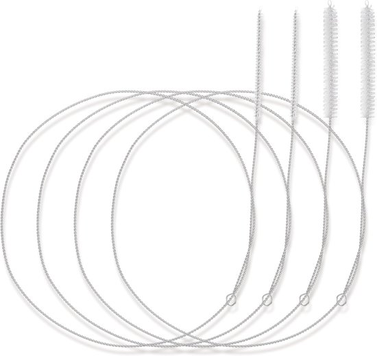 4 stuks borstelharen tip lange buis reinigers 100 cm reinigingsborstel extra lange reinigingsborstel voederen buis borstels voor stro stro borstel zachte nylon haren hoofd borstel voor slang zonnedak