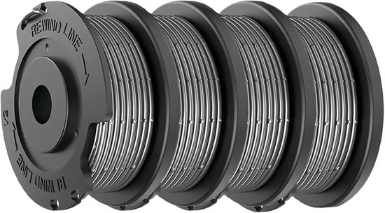 4 stuks draadspoelen gescht voor Bosch grastrimmer accu EasyGrassCut 18, 23, 26, 18V-230, 18V-260, ART 23 SL en 26 SL, vervangbaar met F016800569 & F016800385 (Ø 1,65 mm / 4,9 m) van Merkloos	