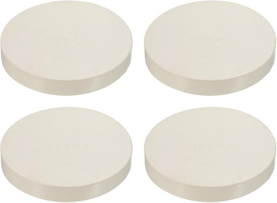 4 stuks eindkappen - PVC ronde buis insert eindkap vervanging - geweldig voor tuin irrigatie en watersysteem (wit, voor 140 mm ID) van Wisdom Watering