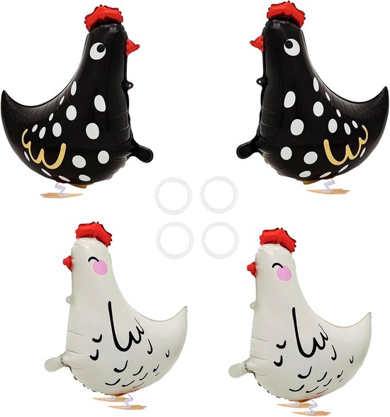 4 Stuks Folie Ballonnen - Jarig Feest - Boerderij Thema Versiering voor Kinderen van Folat