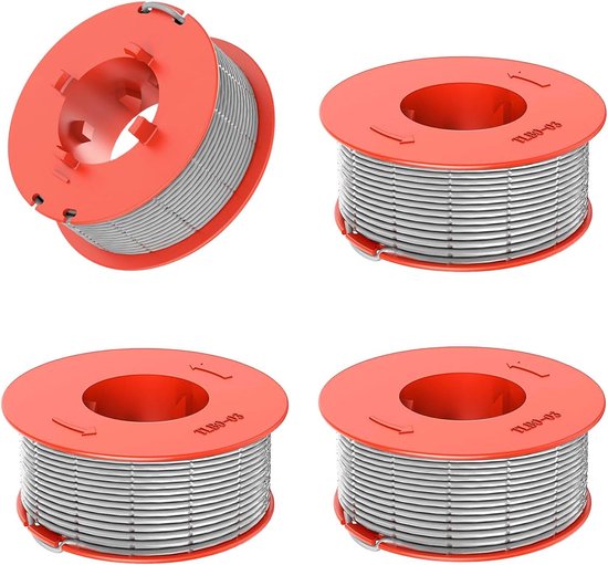 4 stuks – geschikt voor Bosch F016800175 spoelen – grastrimmer spoel – vervangende trimmerdraad, diameter 1,6 mm, lengte 8 m – geschikt voor BOSCH F016800175 spoeldraad - onderdelen voor grasmaaiers