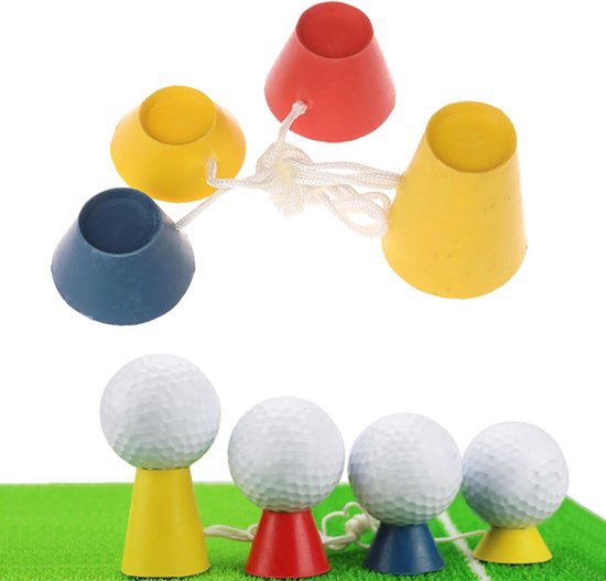 4 Stuks Golf Tee - Plastic Golf Tee - Diverse Hoogtes - Jumbo Winter Rubber Golf Tee - Voor Binnen en Buiten - Oefenmat Sporten