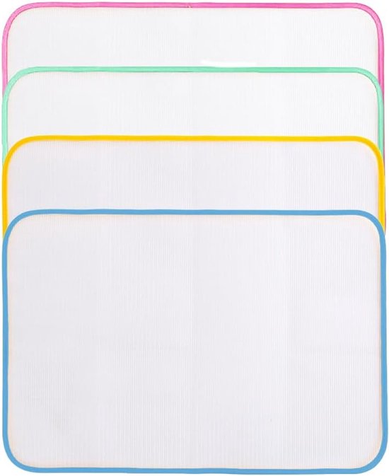 4 stuks hittebestendige mesh strijkdoek - beschermende strijkdoek tafelblad - strijkpad mesh stof - ijzeren persdoek beschermen ijzer delicate kleding - kleding ijzeren steun (40 x 60 cm) van Merkloos	