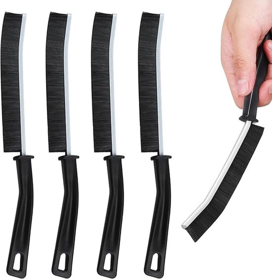 4 stuks hoek- en voegenreinigers met ergonomisch handvat voor grondige schoonmaak van Merkloos	