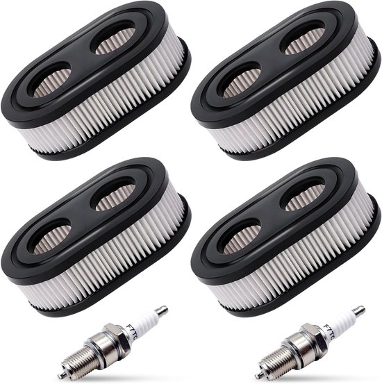 4 Stuks Luchtfilter voor Grasmaaier, Vervangend Luchtfilter Cartridge voor Briggs & Stratton, Geschikt voor 798452 en 593260, Tuinonderhoud Accessoires