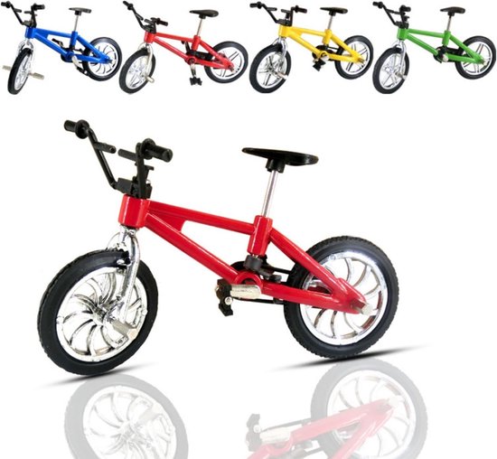 4 Stuks Miniatuur Mountain Bike - Alloy Finger Mountain Bike - Miniatuur Finger Bike - Model Mini Mountain Bike - Model Fietsgadgets voor Educatie - Thuis - Kantoor - Club van Merkloos	