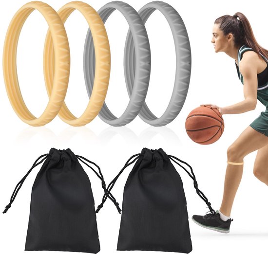 4 Stuks Patellapees Knieband, Knieband Patellapees Ondersteuning Patella Knieband Rubberen Band Knieband Brace Ondersteuning voor Sport Basketbal Hardlopen van Zexrow