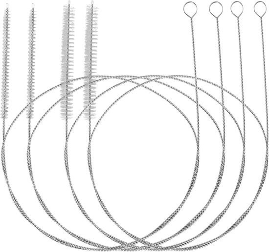 4 stuks reinigingsborstels, drinkrietjesreinigingsborstel, veelzijdige reinigingsborstel, voor flessen, rietjes, waterglazen, reageerbuisjes