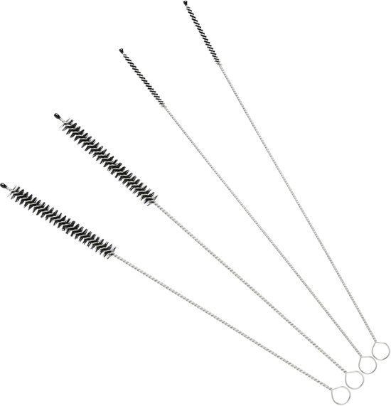 4 stuks reinigingsborstels voor rietjes, buisborstel, reinigingsborstel, volautomatische koffiemachine, 3 mm en 7 mm diameter, compatibel met Miele, Jura, Siemens, Krups, Saeco, Melitta,