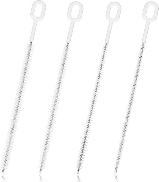 4 stuks rietjesborstel, 26 cm, extra lang, 4 maten