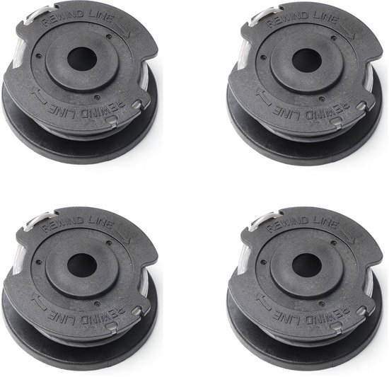 4-stuks Spoel voor grastrimmer - Spoel voor grasmaaier - Vervangbare spoel - Accessoires voor grasmaaiers - Vervangende onderdelen voor grasmaaiers - Snelle sneden - Vermindert handmatig opwinden - Geschikt voor grasmaaiers - Zwart van Merkloos	