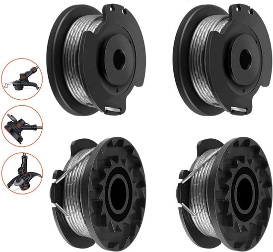 4 stuks Spoelen - Strimmerdraad vervangende spoel en lijn - Geschikt voor Bosch ART 23 SL ART 26 SL - Geschikt voor grastrimmer F016800569 F016800385 van Vogvigo