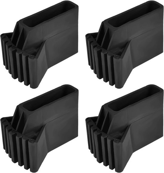 4 stuks trapvoetafdekking, antislip rubberen pads voor laddervoeten, reservevoeten van rubber voor trapladders, voetmatkussens voor laddervoeten, reserveonderdeel voor uittrekbare ladders (A)