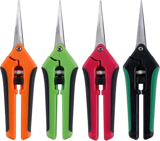 4 stuks tuinschaar, trimschaar, bonsai schaar, oogstschaar, plantenschaar, rozenschaar, plantenschaar, tuinkerij klein, groeischaar, kleine bloemenschaar voor boomtakken, bloemen, rozen, van Aodoer