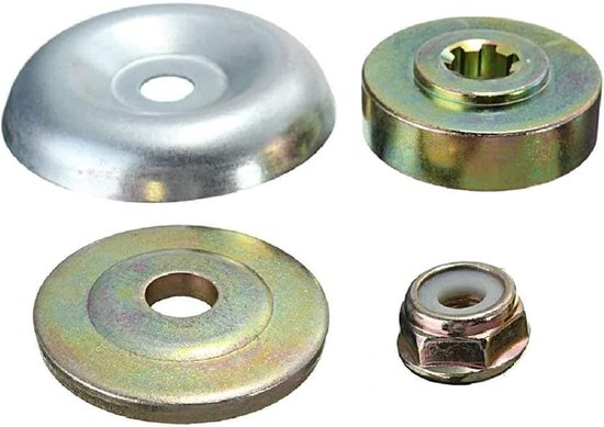 4 stuks vervangende metalen tandwielkast moer bevestigingsset voor bosmaaier, strimmer, grasmaaier, bosmaaier