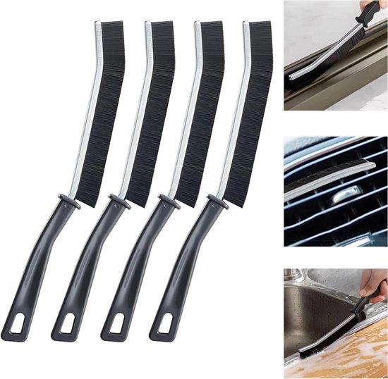 4 Stuks Voegenborstel voor Badkamer, Harde Borstel voor Grondige Reiniging, Ideaal voor Tegels en Randen van Merkloos	