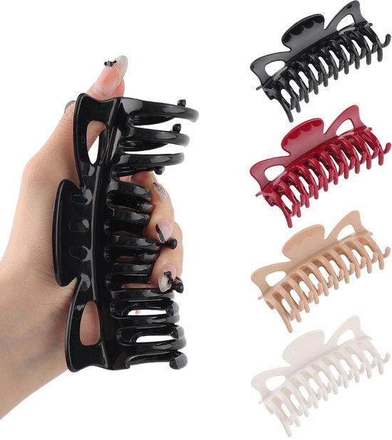 4 stuks wolken klauwclips, zachte flexibole comfortabele klauwclips, flexibele klauwclips, paardenstaart haarspelden voor dik of fijn haar, schoonheidsaccessoi