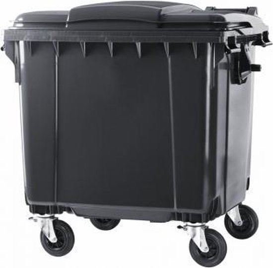 4 wiel afvalcontainer 770 liter grijs van Sulo