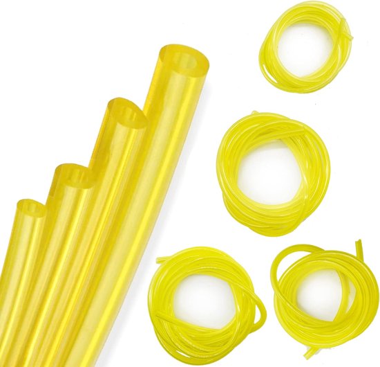 4 x 1,5 m benzineslang (diameter 3 x 6 mm, 3 x 5 mm, 2,5 x 5 mm, 2 x 3,5 mm) voor bladblazer, kantenmaaier, kettingzaag, bosmaaier, zware flexibele brandstofslang van HSEAMALL