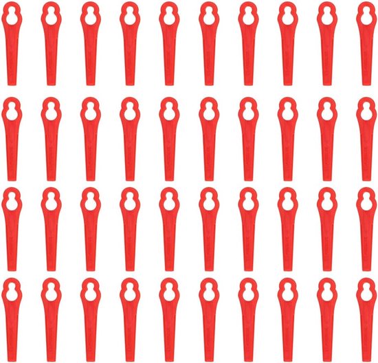 40 stuks grasmaaier trimmer messen - reservemessen gras trimmer - accessoires voor draadloze strimmer - kunststof lemmer .