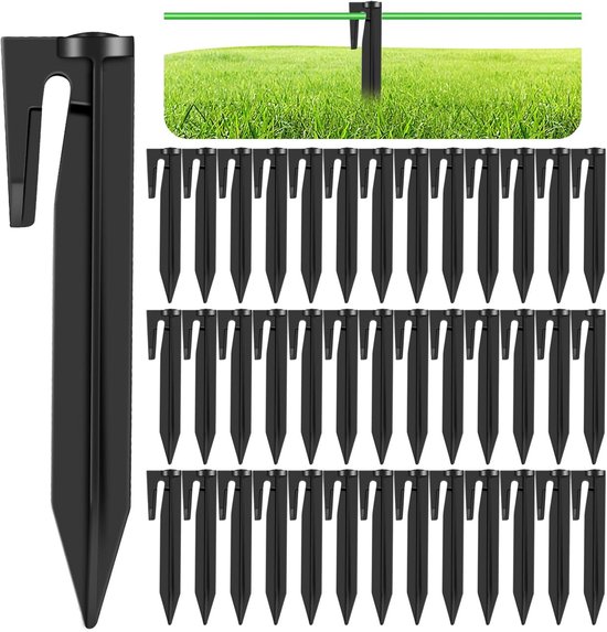 40 Stuks Gronddoekpennen - Grondnagels - 8.5*2 Cm - Draadpennen / Haringen - Grondpennen Voor Grensdraad - Compatibel Met De Meeste Merken - Voor Het Bevestigen Van Robotmaaierkabels - Accessoires Voor Robotgrasmaaiers van Merkloos	