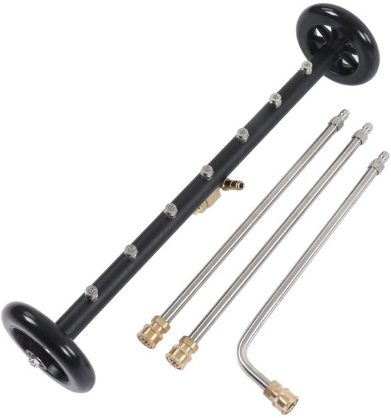 4000 psi 2-in-1 hogedrukreiniger voor onderstel, balkon, patio, oppervlaktereiniger met 3 verlengstukken (hzp1s2ienu-12) van Annovi Reverberi