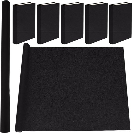 43 x 16,5 Inch Boek Doek voor Boek Binding - Zwart Matt Vlek Stof - Boekomslag Notebook Wraps - Boekbekleding Protector - Boekbinden Benodigdheden voor Aluin Scrapbooking Archival Covering Protector van Merkloos	