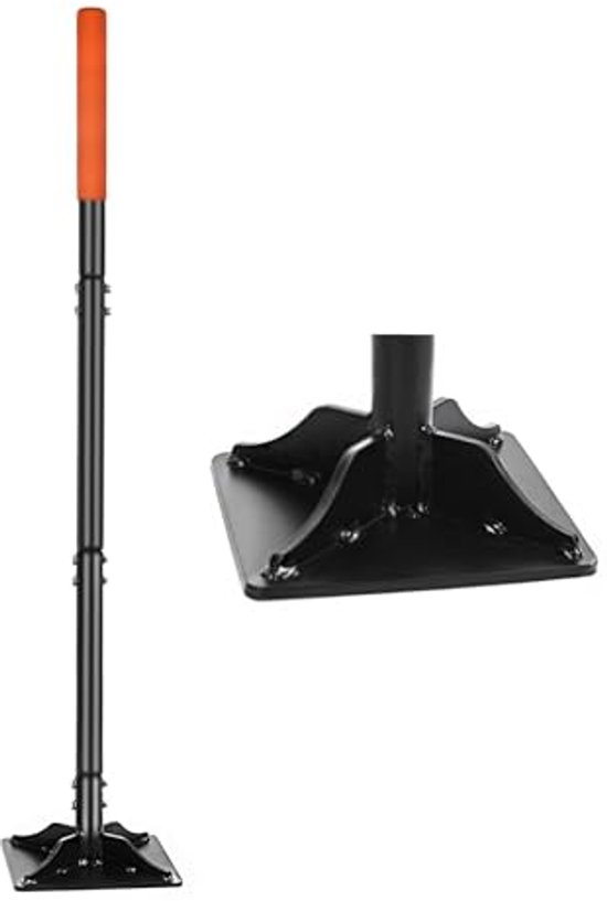 45 Inch Tuinstalen Stamper met Handvat - Handgemalen Grondverdichter voor Tuin, Grind en Asfalt van Merkloos	