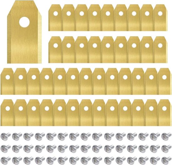 45 messen van titaniumlegering, geschikt voor Gardena robotmaaiers, Husqvarna Automower robotmaaiers en andere accessoires voor grasmaaiers, evenals vervangende messen voor Gardena Sileno City messen. van Merkloos	