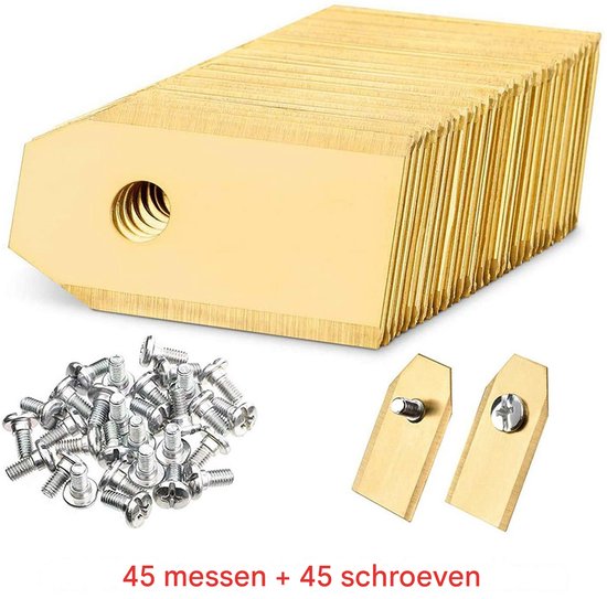 45 stuks titaniumlegering messen - 45 schroeven + goud 45 stuks- 45 stuks titanium vervangingsmessen voor van Merkloos	