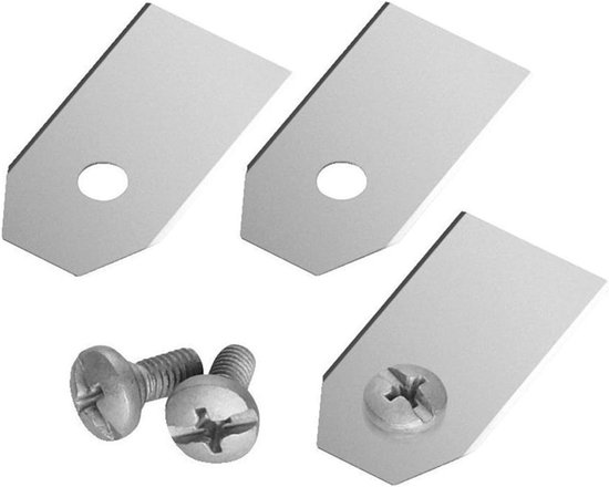 45 titanium messen voor robotmaaiers, geschikt voor Automower, Yardforce en Gardena, inclusief 45 schroeven, ideaal voor modellen zoals 105, 310, 315, 320, 420, 430x en r40i