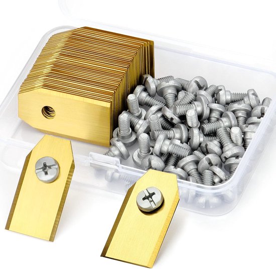 45 vervangingsmessen voor Husqvarna/Automower/Gardena/Yardforce robotmaaier, Gsedaox, roestvrij staal, 0,75 mm, goud van Gsedaox