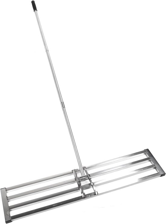 47,2 X 10,2 Inch 304 Roestvrij Staal Heavy Duty Yard Leveler Tool, Dubbelpunts Gelaste Vuilzandstrooier voor Achtertuin, Tuin, Golfbaan en Boerderij