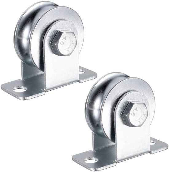 48 mm Katrol voor Staalkabel - Kogellagers, Draagkracht 200 kg, 2 Stuks