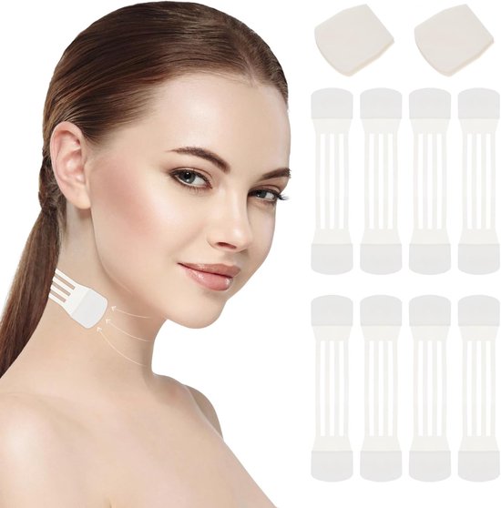 48 Pcs Invisible Neck Lifting Tape, Neck Lift Stickers Lifts Sagging Skin Instantly, Hallifting Tights, Hides Double Chin with Waterproof van Merkloos	