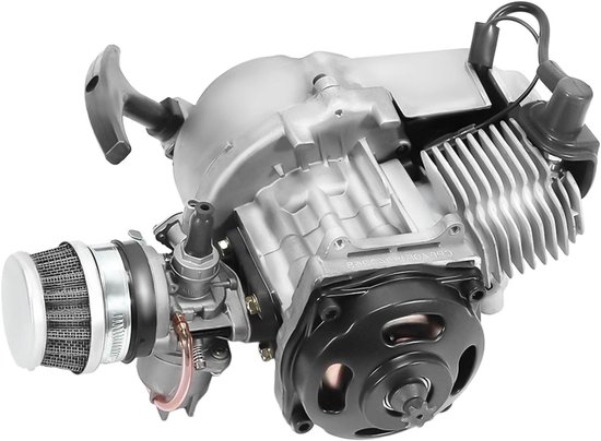 49cc Motor Set - 2-Takt Motor Pocket Bike Motor - Mini Motor Rijden - Compleet Motorblok - 49 cc - Aluminium
