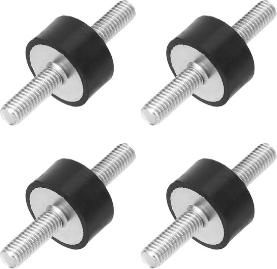 4pack M6 Rubber Mounts - Anti Vibration Coil - Silent Block - Car Boat Bobbins - Size VV20*10M6*18 van Merkloos	
