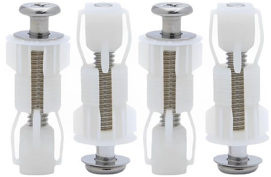 4pcs toilet lid schroeven - toilet seat attachment - top mounting hinge van Merkloos	
